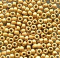 Rocailles 15/0 1,5mm Braun, Gold