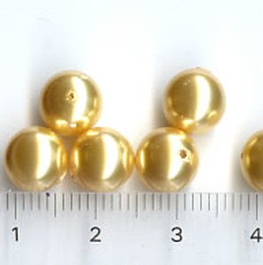 Swarovski, Gold, 10 mm