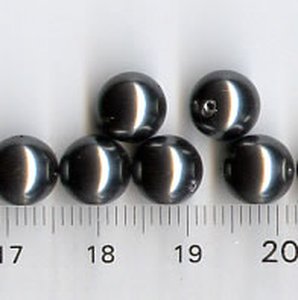 Swarovski, Dark Grey, 10 mm