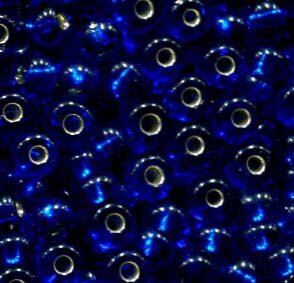 4mm Rocailles Blau mit Silbereinzug 67300