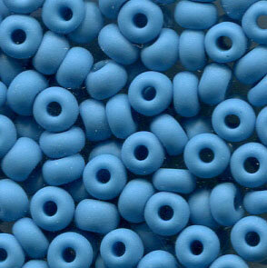 4mm Rocailles Opak Blau Matt 63050