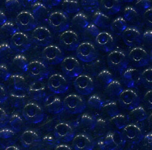 4mm Rocailles Dunkelblau Transparent 30100