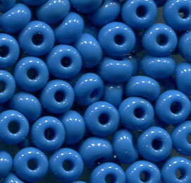 4 mm Rocailles Blau Opak 63080