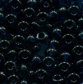 4mm Rocailles Dunkelblau Transparent 60100