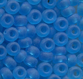 4 mm Rocailles Transparent Blau Matt 60150