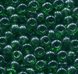 4mm Rocailles Grün Transparent Lüsternd