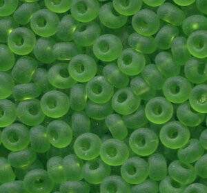 4mm Rocailles Grün Transparent Matt  50430