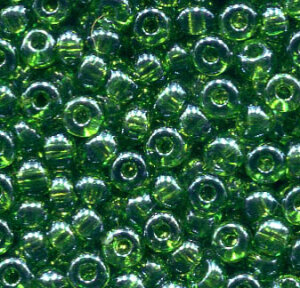 4mm Rocailles Grün Transparent Lüsternd 56430