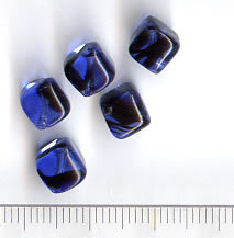 Glasperlen Blau-Schwarz meliert