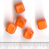 Glasperlen Orange meliert