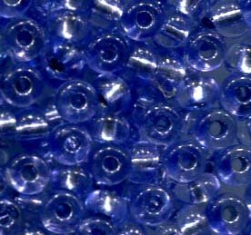 4mm Rocailles Blauviolet mit Silbereinzug 78131