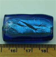 Glasperle Rechteck Blau