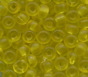 4mm Rocailles Transparent Sonnengelb Matt