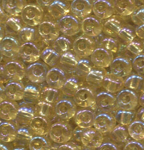 4mm Rocailles Hellbeige Transparent AB