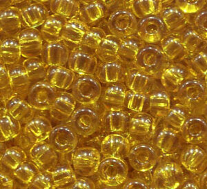 4mm Rocailles Gelb Transparent 80010