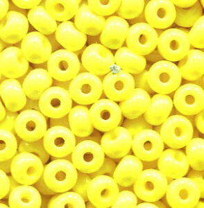 4mm Rocailles Opak Gelb Matt 83110