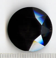 27mm Rivoli Swarovski Jet