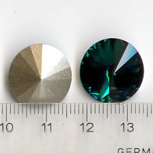 16mm Rivoli Swarovski Emerald