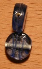 Glasperlen Scheiben Blau
