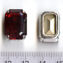 Swarovski Rivoli gefassti Eckig Siam