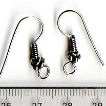 Ohrringe Haken mit Verziehrung