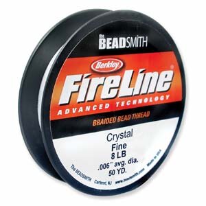 8LB, 0,15mm Fireline Bead Thread Crystal, 45m, 3,9kg Reisfestigkeit