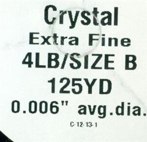 4LB, 0,10mm Fireline Bead Thread Crystal B, 110 Meter,...