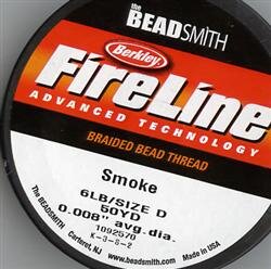 6LB, 0,12mm Fireline Bead Thread Smoke D, 45m, 2,7kg Reisfestigkeit