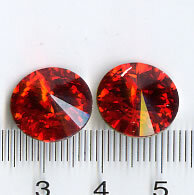 10mm Rivoli Swarovski Light Siam