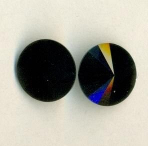 10mm Rivoli Swarovski Jet (Schwarz)