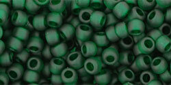 8/0 Toho Roc. Transparent Matt Green Emerald TR939F