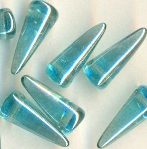5 x 13 mm Spike-Beads Hellblau Lsternd