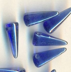 5 x 13 mm Spike-Beads Blau Lsternd