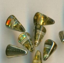 5 x 8 mm Spike-Beads Crystal Gold bedampft