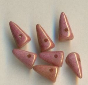 5 x 8 mm Spike-Beads Chalk Gold Lüsternd