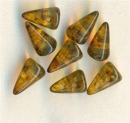 5 x 8 mm Spike-Beads Crystal Dark Travertin