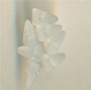 5 x 8 mm Spike-Beads Crystal Matt