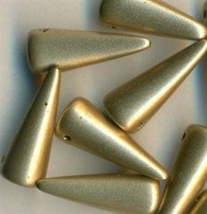 7 x 17 mm Spike-Beads Gold Matt