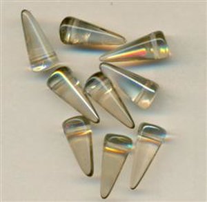 7 x 17 mm Spike-Beads Crystal Clarit