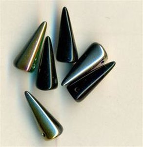 7 x 17 mm Spike-Beads Jet Marea 23980/28001