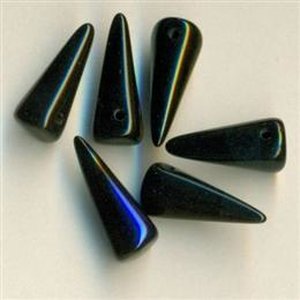 7 x 17 mm Spike-Beads Jet  Azuro