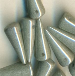 7 x 17 mm Spike-Beads Chalk Grey Lsternd