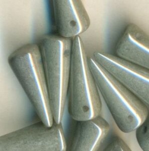 7 x 17 mm Spike-Beads Chalk Grey Lüsternd