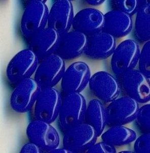 Solo-Perlen Opak Blau