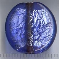 Glasperle Taler Hellblau