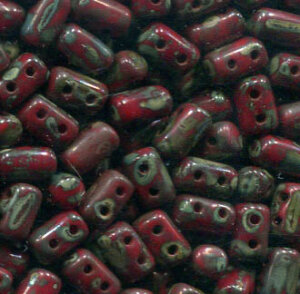 Rulla-Beads OPAQUE CORAL RED TRAVERTIN DARK 93200/86805