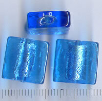 Glasperlen Quadrat Blau