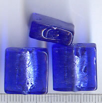 Glasperlen Quadrat Dunkelblau