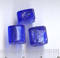 Glasperlen Quadrat Dunkelblau