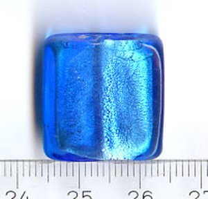 Glasperlen Quadrat Blau